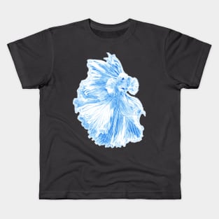 betta fish sketch Kids T-Shirt